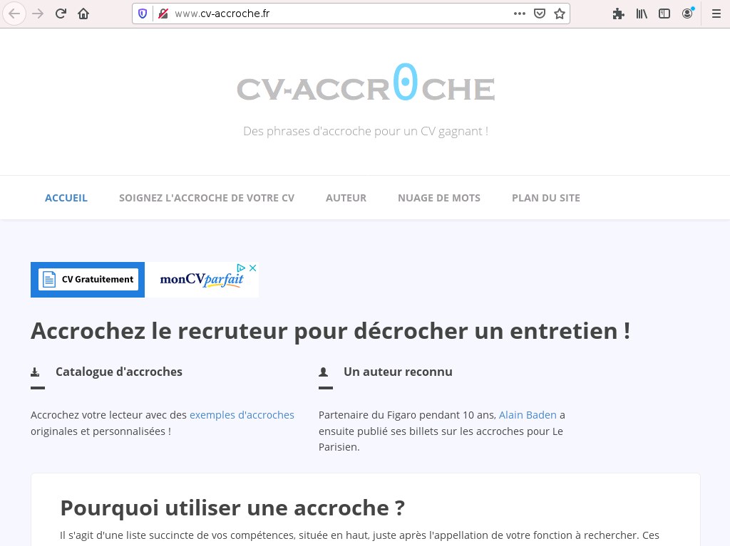 Site web CV-Accroche